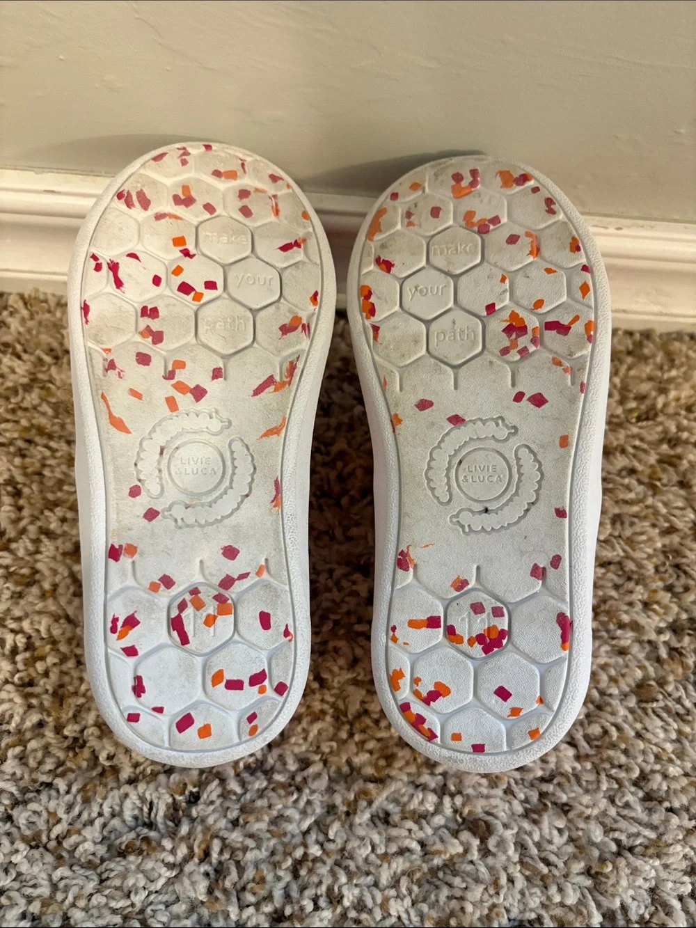 Livie & Luca Girls Coral Pink Mary Jane Canvas Shoes